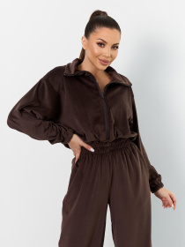 Комбинезон ISSA Plus модель SA-703_темно-коричневый Фото