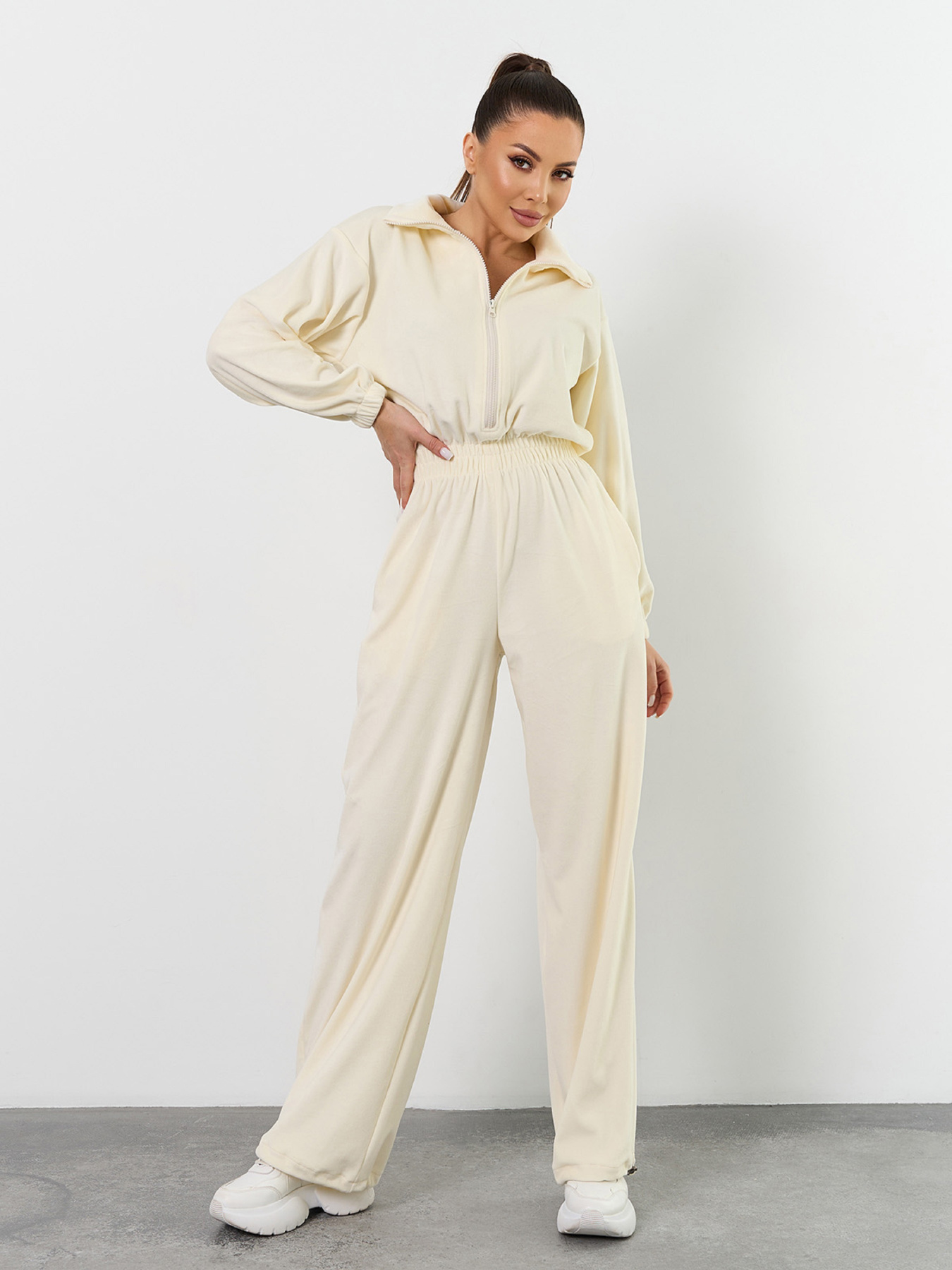 Комбинезон ISSA Plus модель SA-703_молочный Фото