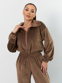 Комбинезон ISSA Plus модель SA-703_темно-бежевый Фото