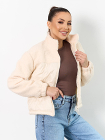 Жіночі куртки модель SA-704_молочный Фото