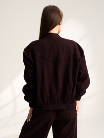 Бомбер ISSA Plus модель 15533_темно-коричневый Фото