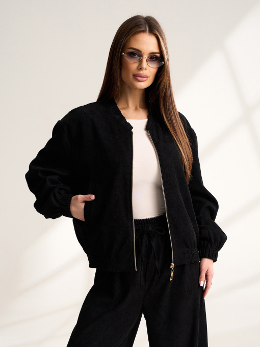 Бомбер ISSA Plus модель 15533_черный Бомбер ISSA Plus модель 15533_черный Фото