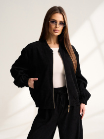 Бомбер ISSA Plus модель 15533_черный Бомбер ISSA Plus модель 15533_черный Фото