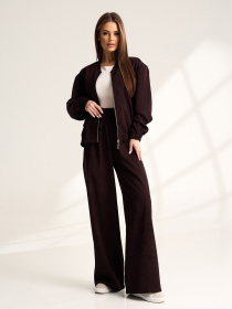 Класичні штани ISSA Plus модель 15533B_темно-коричневый Фото