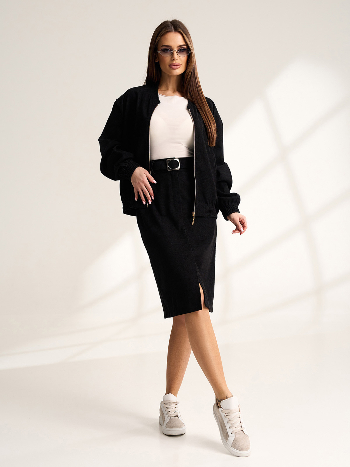 Спідниця міді ISSA Plus модель 15533Y_черный Фото