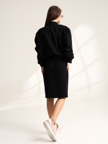 Спідниця міді ISSA Plus модель 15533Y_черный Фото