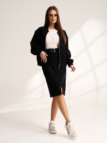 Спідниця міді ISSA Plus модель 15533Y_черный Фото