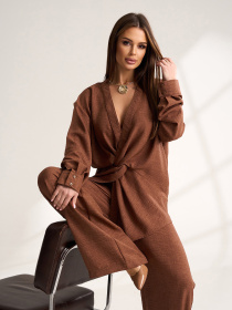 Повсякденний костюм ISSA Plus модель 15534_коричневый Фото