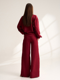 Повсякденний костюм ISSA Plus модель 15534_темно-бордовый Фото