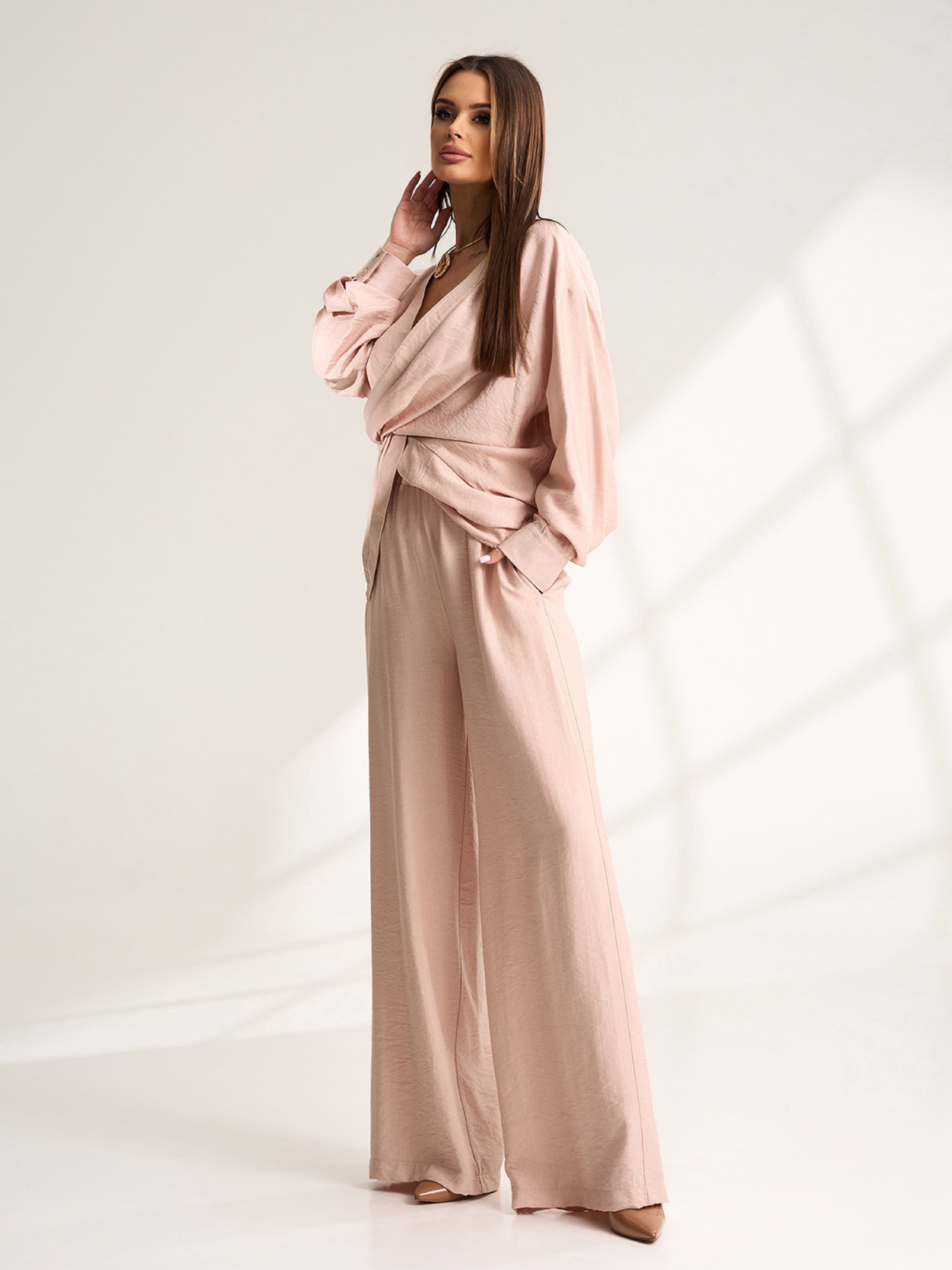 Повсякденний костюм ISSA Plus модель 15535_бежевый Фото