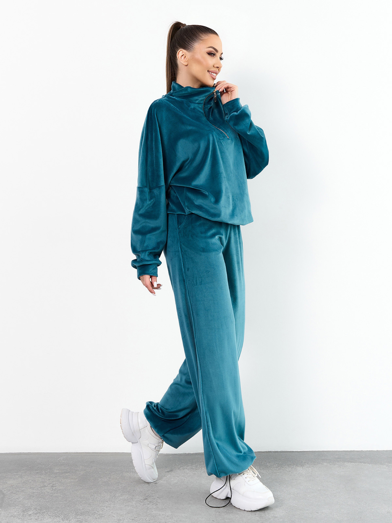 Жіночі костюми модель 15537_бирюзовый Фото