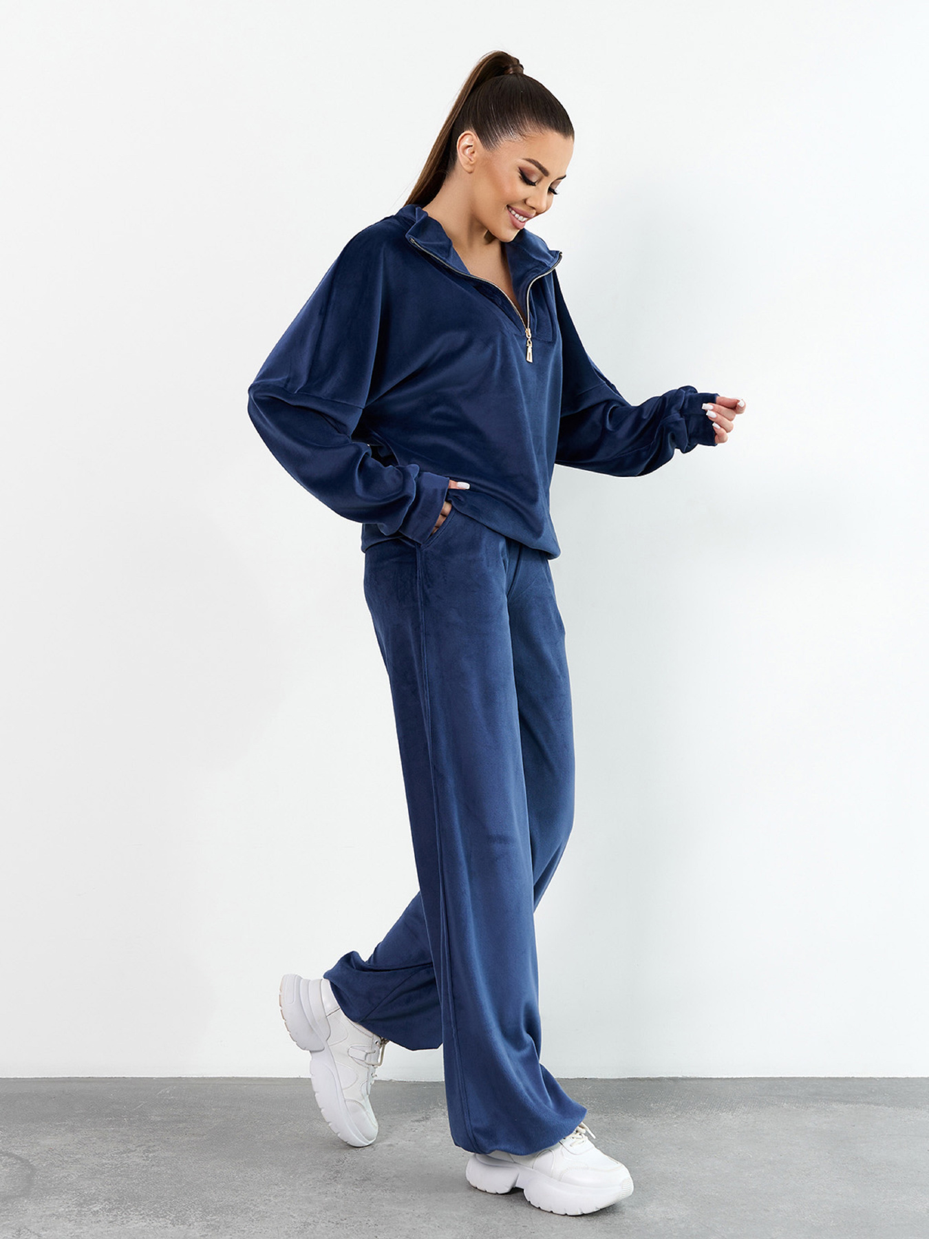 Жіночі костюми модель 15537_синий Фото