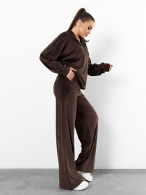 Жіночі костюми модель 15537_темно-коричневый Фото