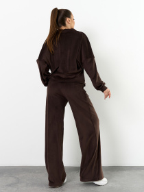 Жіночі костюми модель 15537_темно-коричневый Фото