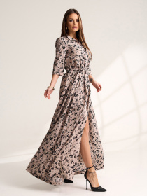 Сукня максі ISSA Plus модель 15539_мультиколор Фото