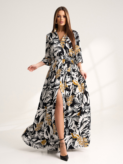 Платье макси ISSA Plus модель 15540_мультиколор Фото