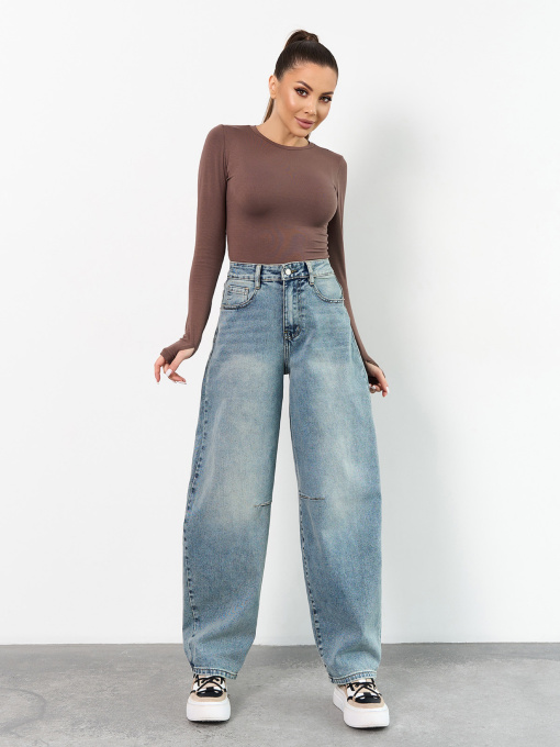 Широкі джинси ISSA Plus модель WN20-730_голубой Фото