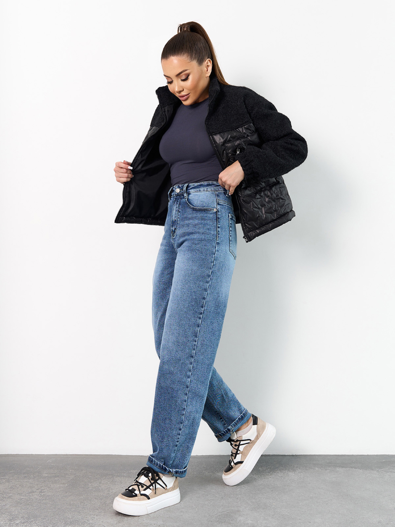 Широкі джинси ISSA Plus модель WN20-731_голубой Фото