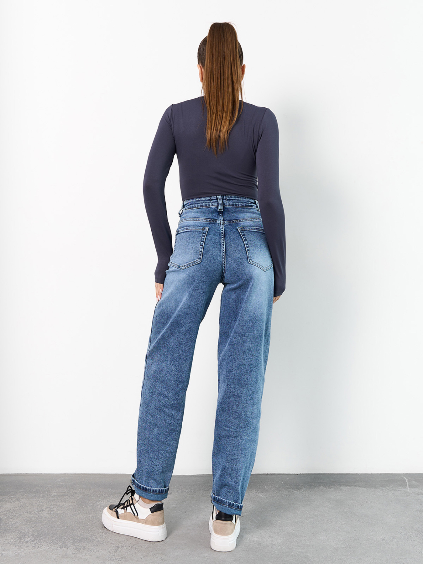 Широкі джинси ISSA Plus модель WN20-731_голубой Фото