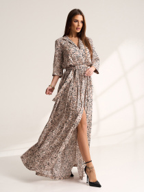 Сукня максі ISSA Plus модель 15541_мультиколор Фото