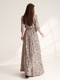 Сукня максі ISSA Plus модель 15541_мультиколор Фото