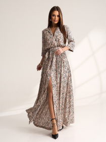 Сукня максі ISSA Plus модель 15541_мультиколор Фото