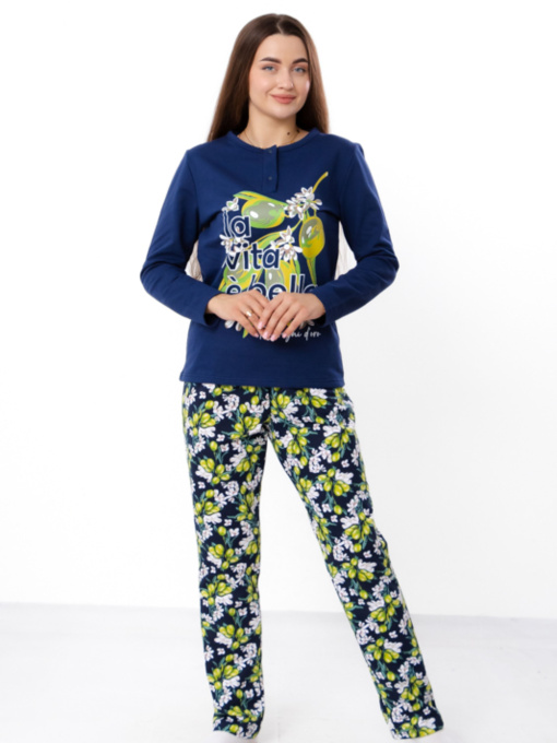 Пижама Носи своє модель 8240-024-33-olivki-na-chornilxno-sinxomu Фото