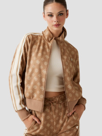 Женская бежевая спортивная кофта с узором модель V5YQ07.K0282;FNDS Фото