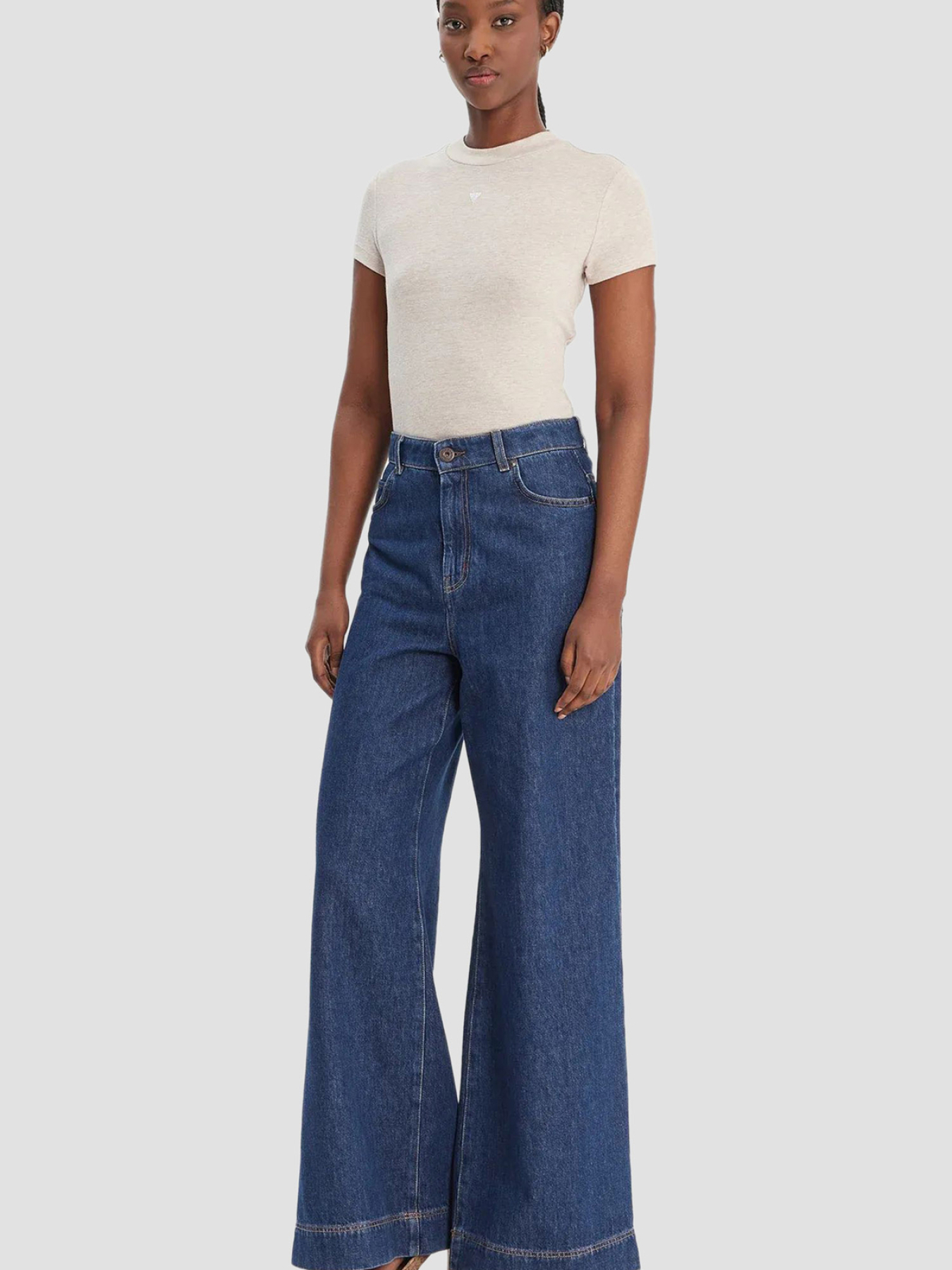 Женская бежевая футболка модель W6RP99.KCNH2;G9B8 Фото