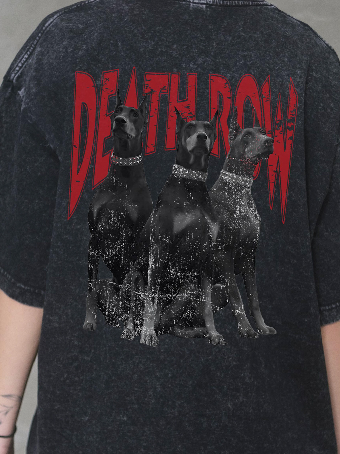 Жіноча Виварена Оверсайз Футболка Without Washed З Принтом Deathrow Black модель 8056135 Фото