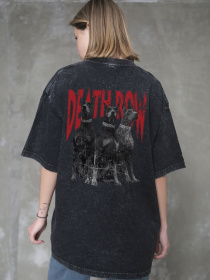 Жіноча Виварена Оверсайз Футболка Without Washed З Принтом Deathrow Black модель 8056135 Фото
