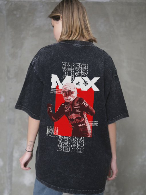 Жіноча Виварена Оверсайз Футболка Without Washed З Принтом Max Black модель 8056149 Фото