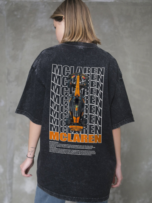 Жіноча Виварена Оверсайз Футболка Without Washed З Принтом Mclaren Black модель 8056151 Фото