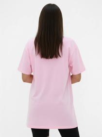 Футболка жіноча оверсайз UNI вільного крою ніжно-рожева модель Wm291 Фото