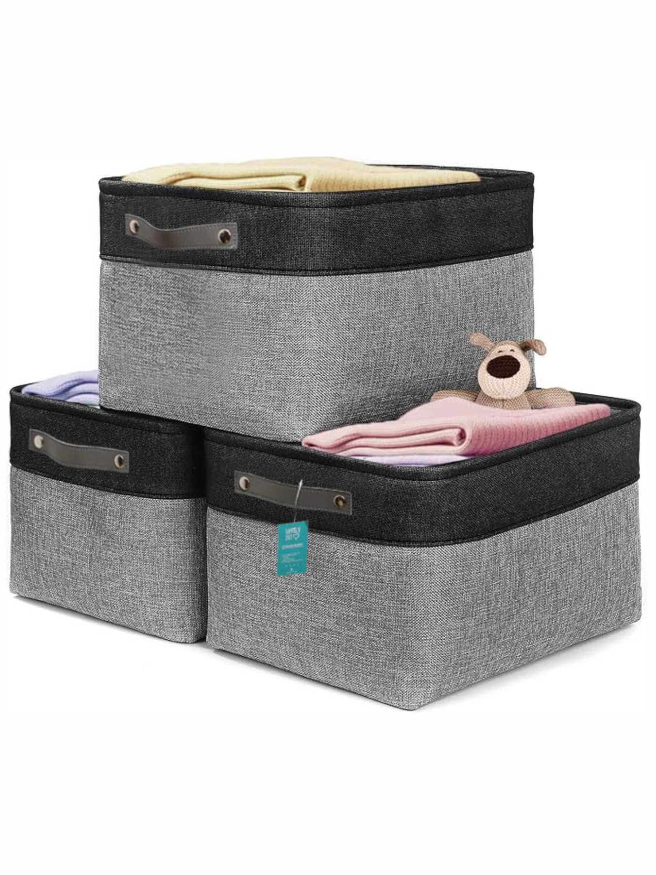 Набір Корзин Органайзерів3 шт - Сіро- чорний Lovely Svi  модель 7112025 Фото