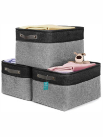 Набір Корзин Органайзерів3 шт - Сіро- чорний Lovely Svi  модель 7112025 Фото