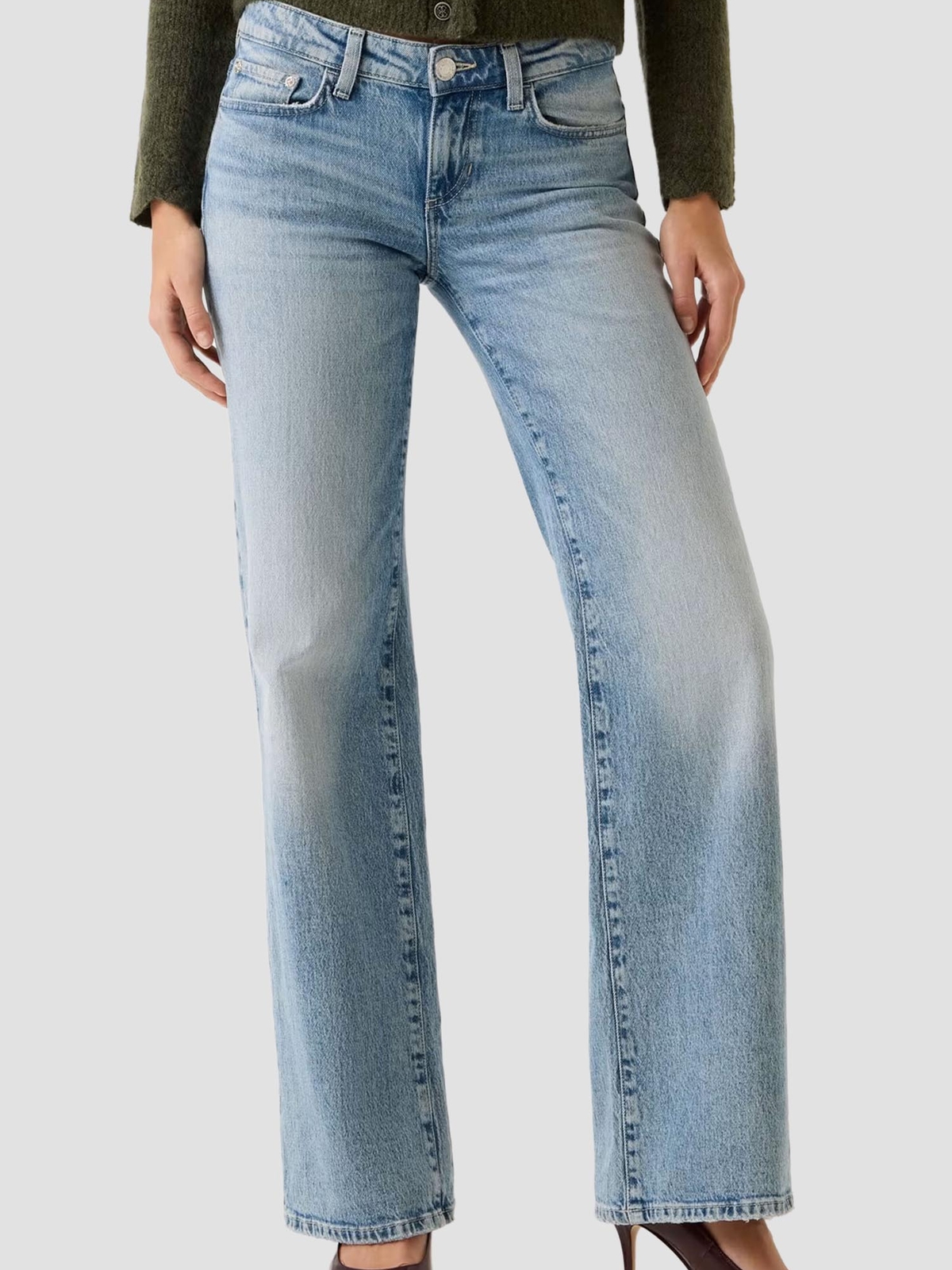 Бавовняні Жіночі Прямі джинси GUESS  (W6RA1D.D6833-RSP3) колір блакитний GUESS - купити в Україні