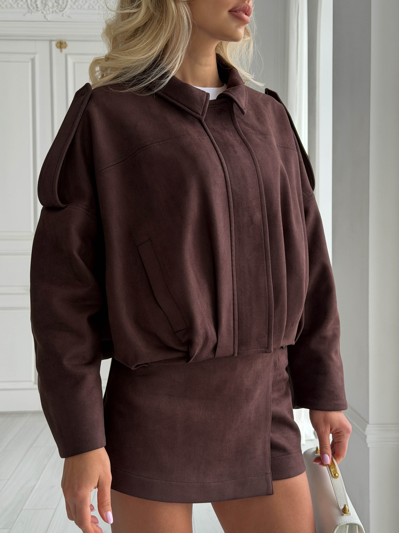 Бомбер Трім шоколад модель Trim_chokol Фото