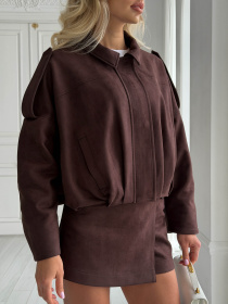 Бомбер Трім шоколад модель Trim_chokol Фото