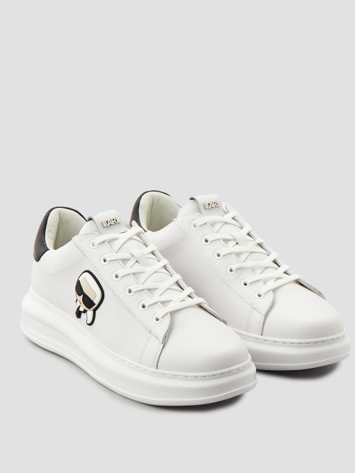 Мужские белые кожаные сникерcы модель 500470.855090;10 Фото