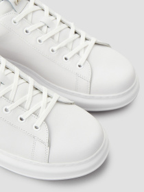Мужские белые кожаные сникерcы модель 500470.855090;10 Фото