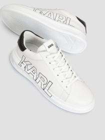 Мужские белые кожаные сникерcы модель 500470.855091;10 Фото