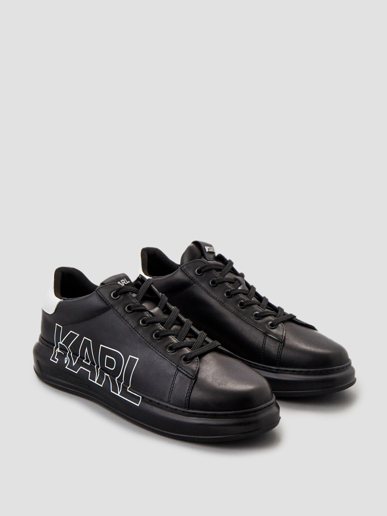 Мужские черные кожаные сникерcы модель 500470.855091;990 Фото