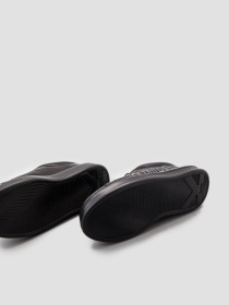 Мужские черные кожаные сникерcы модель 500470.855091;990 Фото