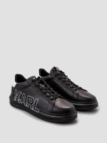 Мужские черные кожаные сникерcы модель 500470.855091;990 Фото