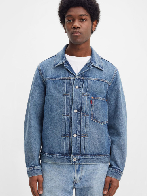 Мужская синяя джинсовая куртка модель A3174;0004 Фото