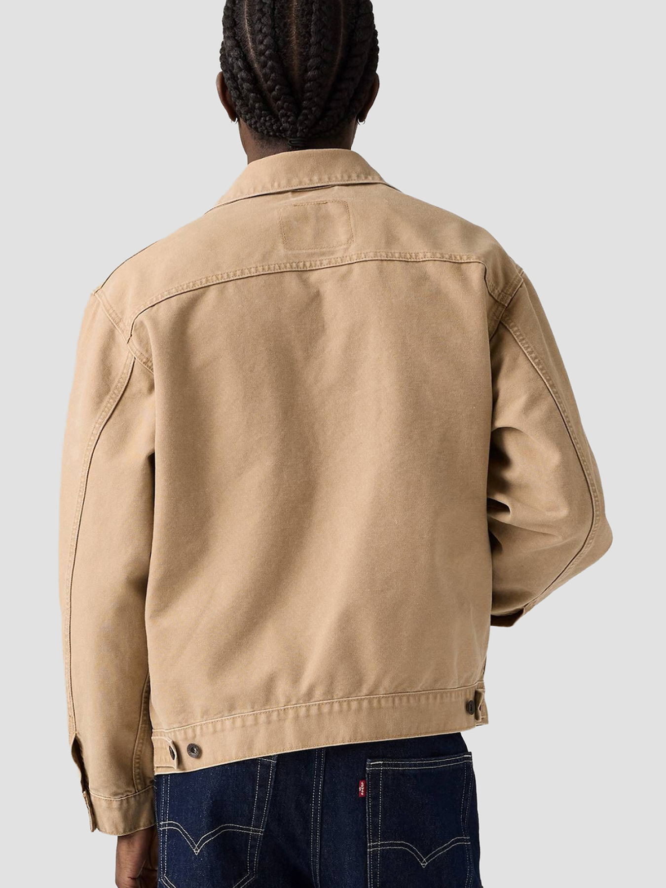 Чоловіча бежева джинсова куртка модель A4820;0023 Фото