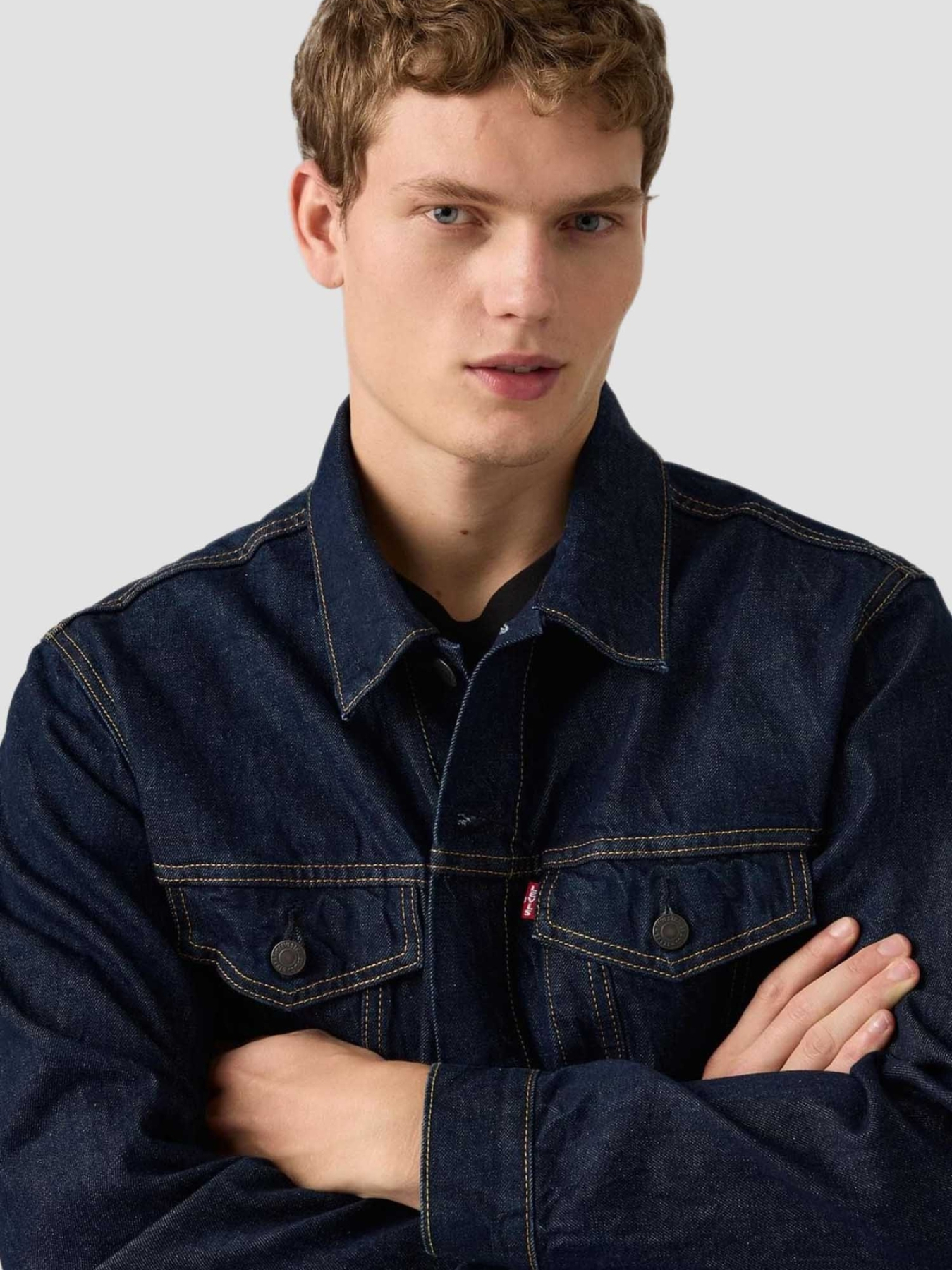 Чоловіча темно-синя джинсова куртка модель A5782;0083 Фото