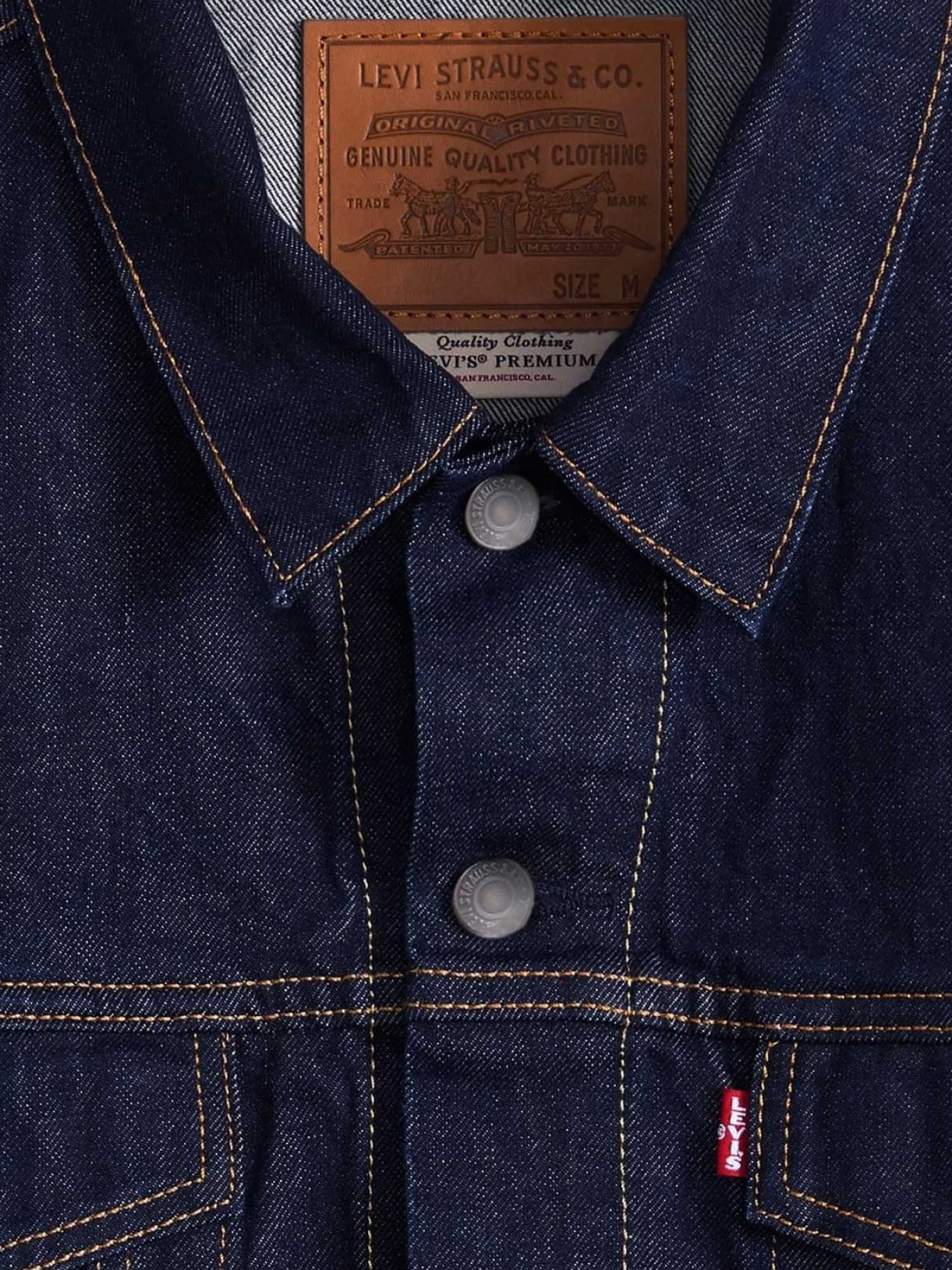 Чоловіча темно-синя джинсова куртка модель A5782;0083 Фото