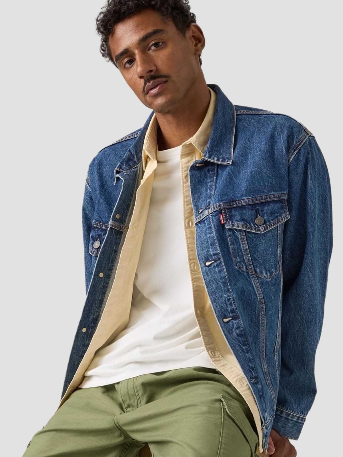 Бавовняна Чоловіча Джинсова куртка Levi's  (A5782-0104) колір синій